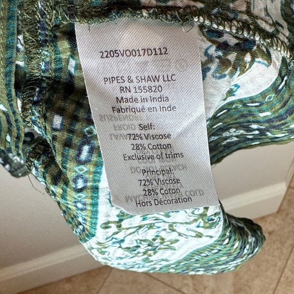 Veronica Beard Danica Floral Mini Dress Green Boho Festival -‎ S - Picture 8 of 14